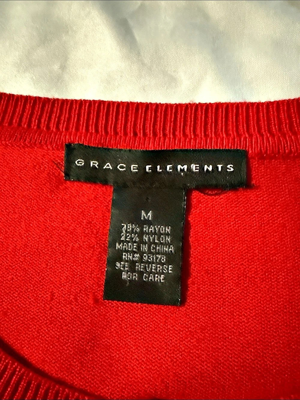 Grace Elements Red Bow Cuff Cardigan Size Medium Like New - Picture 4 of 4